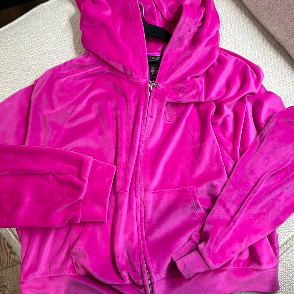 Size large, Victoria’s Secret, Hot Pink velvet sweater